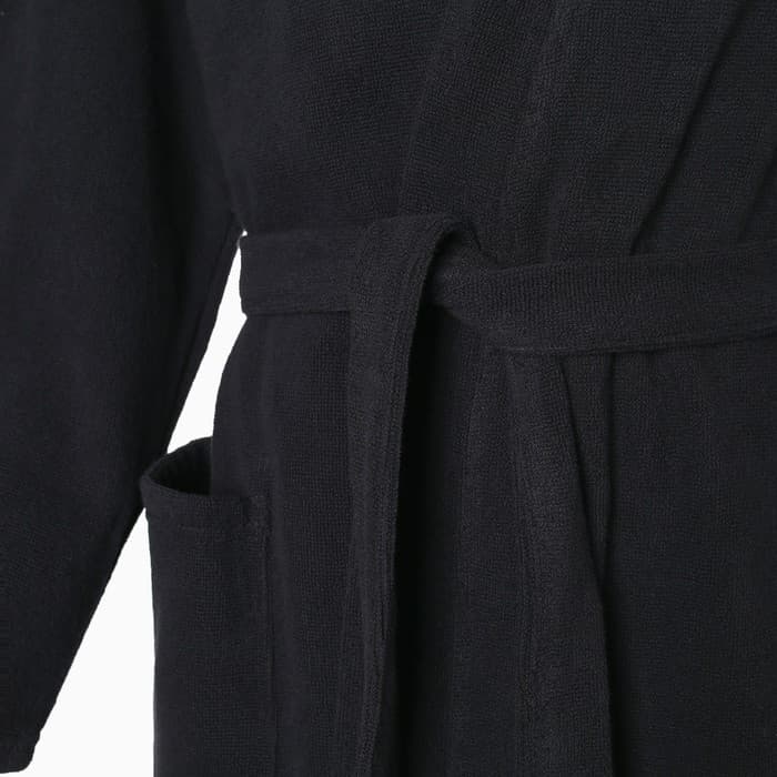 Халат махровый женский «Экономь и Я», размер 50-52, 100% хлопок с AIRO, 320 г/м², чёрный