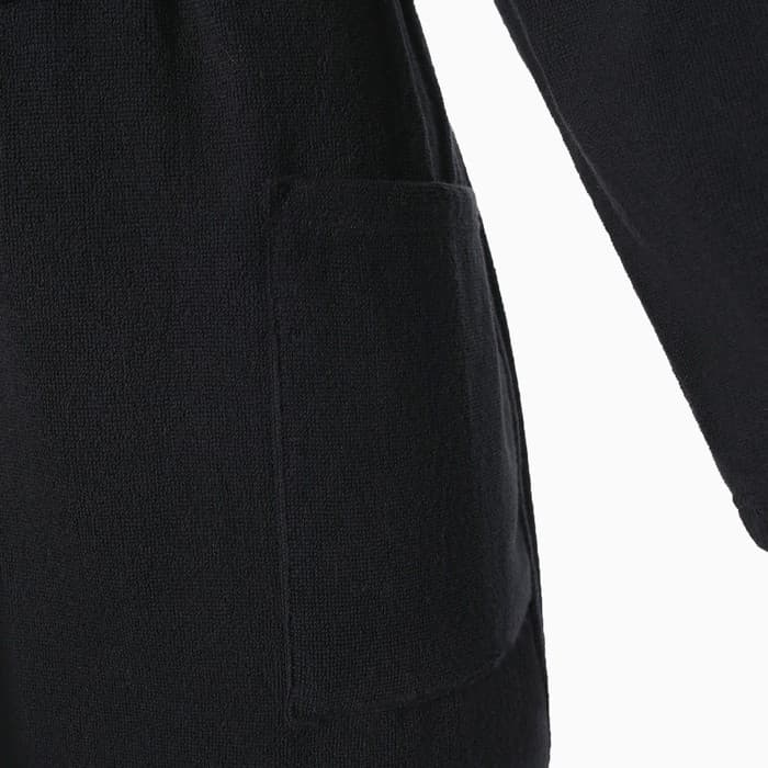 Халат махровый женский «Экономь и Я», размер 50-52, 100% хлопок с AIRO, 320 г/м², чёрный