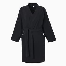 Халат махровый женский «Экономь и Я», размер 50-52, 100% хлопок с AIRO, 320 г/м², чёрный