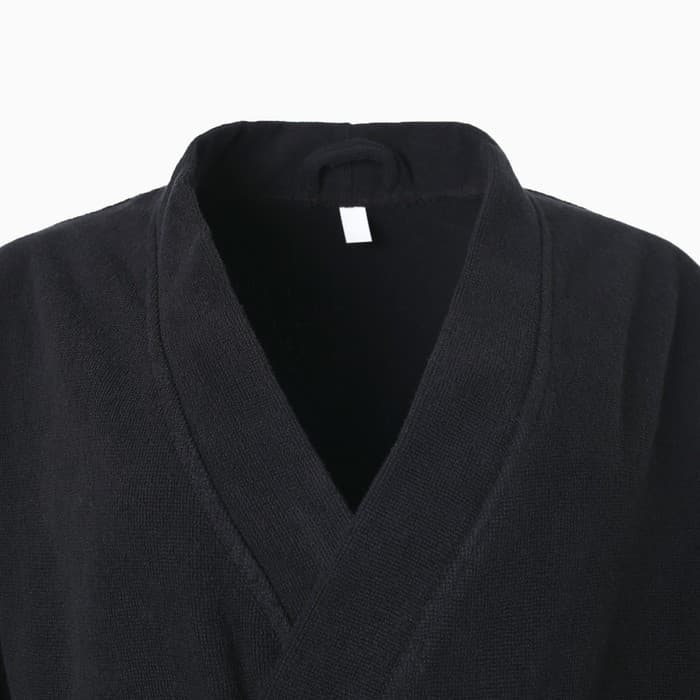 Халат махровый женский «Экономь и Я», размер 50-52, 100% хлопок с AIRO, 320 г/м², чёрный