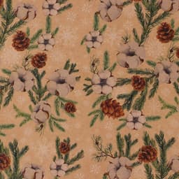 Упаковочная бумага на Новый год крафтовая «Шишки», 70×100 см