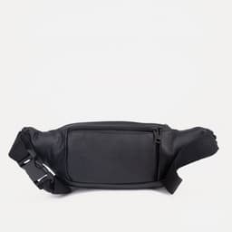 Сумка поясная на молнии, 7×33×12 см, чёрная