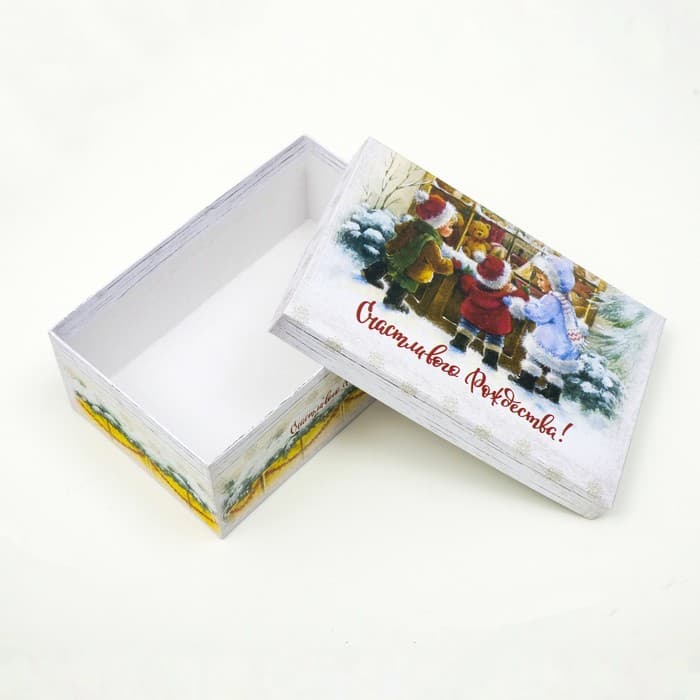 Коробки подарочные новогодние набор «Счастья в Новом году», 10 в 1, 30.5×19.5×12- 12×7×4 см