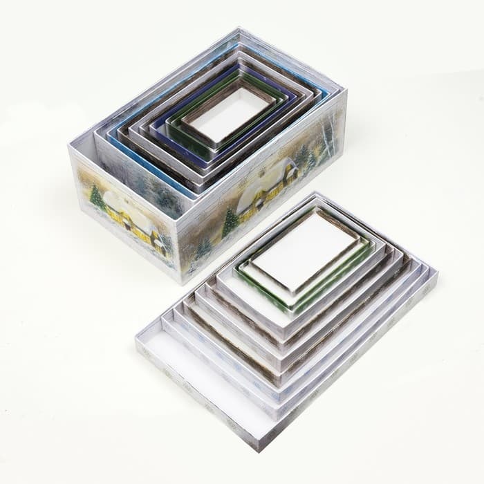 Коробки подарочные новогодние набор «Счастья в Новом году», 10 в 1, 30.5×19.5×12- 12×7×4 см