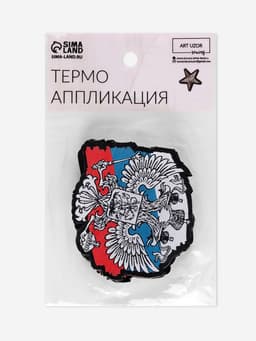 Термоаппликация «Герб», 7×6.6 см, фасовка 10 шт., разноцветная