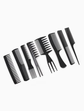 Набор расчёсок, 8 предметов, чёрный