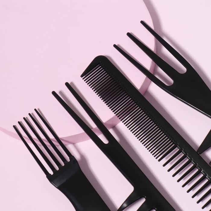 Набор расчёсок, 8 предметов, чёрный