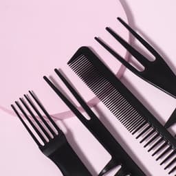 Набор расчёсок, 8 предметов, чёрный