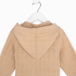 Халат детский муслиновый LoveLife (4 года, рост 104-110 см), цвет пудровый, 100% хлопок, 235 г/м²