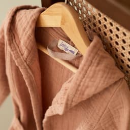 Халат детский муслиновый LoveLife (4 года, рост 104-110 см), цвет пудровый, 100% хлопок, 235 г/м²