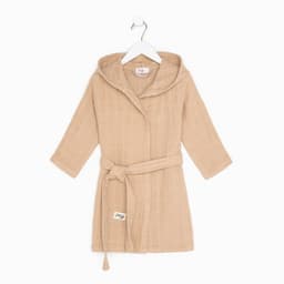 Халат детский муслиновый LoveLife (4 года, рост 104-110 см), цвет пудровый, 100% хлопок, 235 г/м²