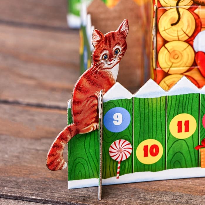 Подарочная новогодняя коробка «Кошкин дом», 22.5×23×12.5 см