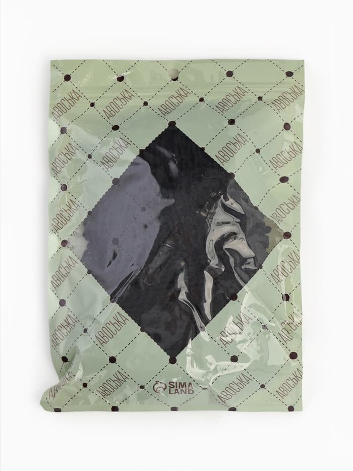 Сумка - авоська плетёная, ручка 12 см, клетка 1.5 см, чёрная