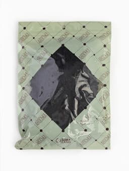 Сумка - авоська плетёная, ручка 12 см, клетка 1.5 см, чёрная