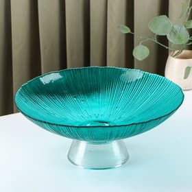 Ваза для фруктов «Фейерверк», 3.7 л, 33×13.5 см, стекло, изумрудная