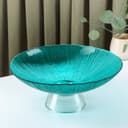 Ваза для фруктов «Фейерверк», 3.7 л, 33×13.5 см, стекло, изумрудная