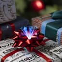 Светодиодная игрушка «Бант-звезда» 10 см, от батареек LR44×3, свечение мульти, красная