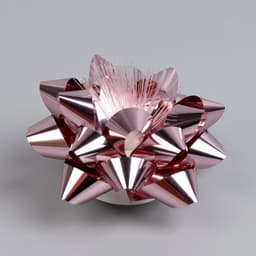 Светодиодная игрушка «Бант-звезда»10 см, от батареек LR44×3, свечение мульти, розовая