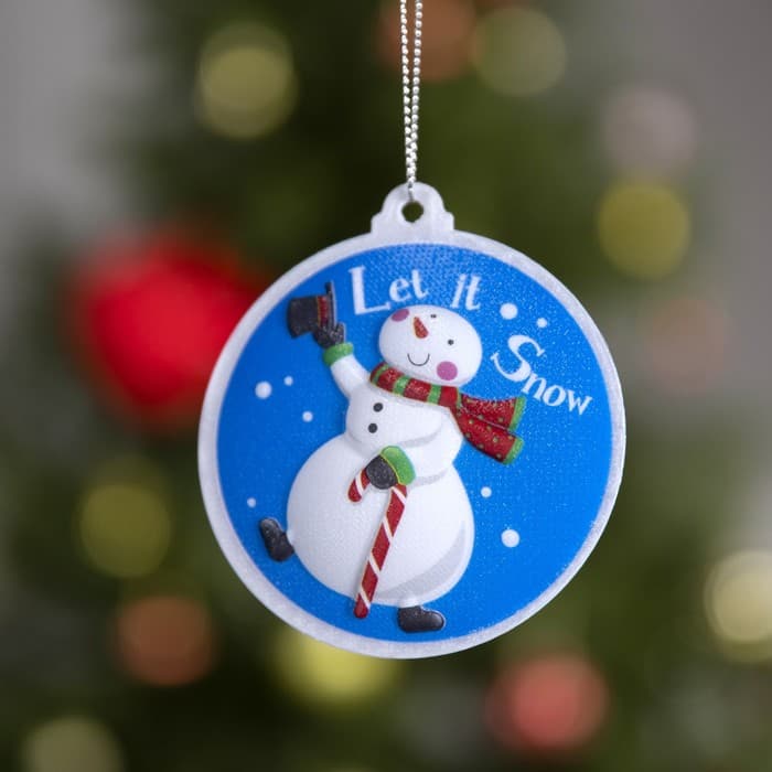 Световая подвеска «Снеговик» 8 см, батарейки LR44×3 (в комплекте), свечение мульти