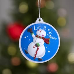 Световая подвеска «Снеговик» 8 см, батарейки LR44×3 (в комплекте), свечение мульти