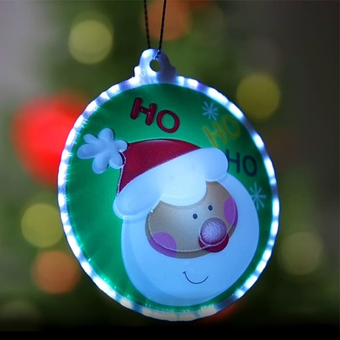 Световая подвеска «Дед Мороз» 7.5 см, от батареек LR44×3, свечение мульти