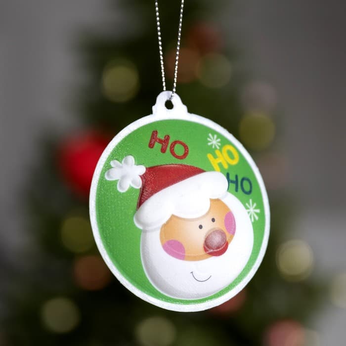 Световая подвеска «Дед Мороз» 7.5 см, от батареек LR44×3, свечение мульти