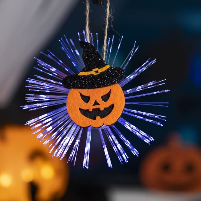 Светодиодная игрушка «Тыква в шляпе» 10 см, батарейки AG13×3 (в комплекте), свечение мульти