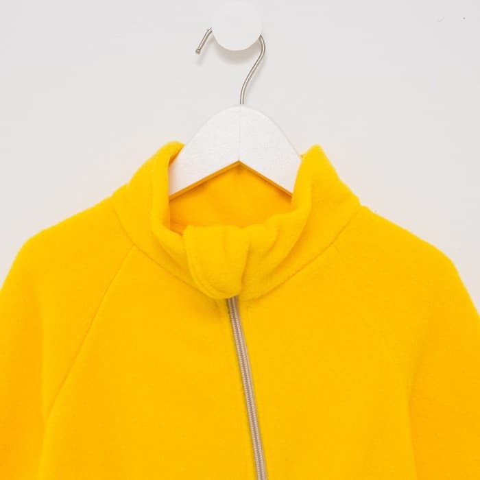 Комбинезон для девочки флисовый, жёлтый, рост 98-104 см