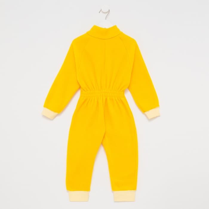 Комбинезон для девочки флисовый, жёлтый, рост 98-104 см