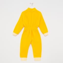 Комбинезон для девочки флисовый, жёлтый, рост 98-104 см