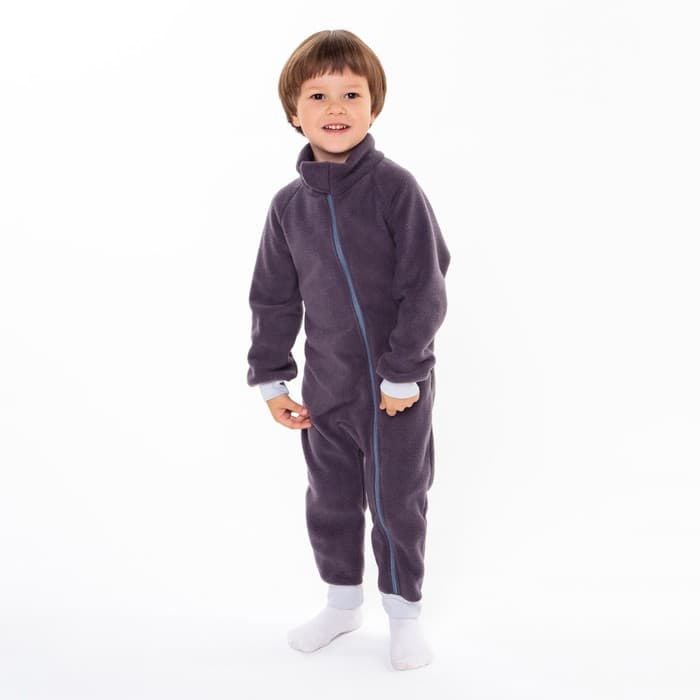 Комбинезон для мальчика, цвет тёмно-серый, рост 74-80 см