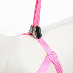 Шлейка с поводком «Дэймон», размер S, поводок 120×1 см см, розовая