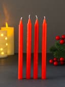 Набор свечей восковых «Новый год. Верь в чудеса», 4 шт., красные, 10×15×3 см