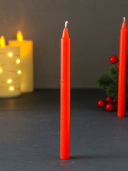 Набор свечей восковых «Новый год. Верь в чудеса», 4 шт., красные, 10×15×3 см