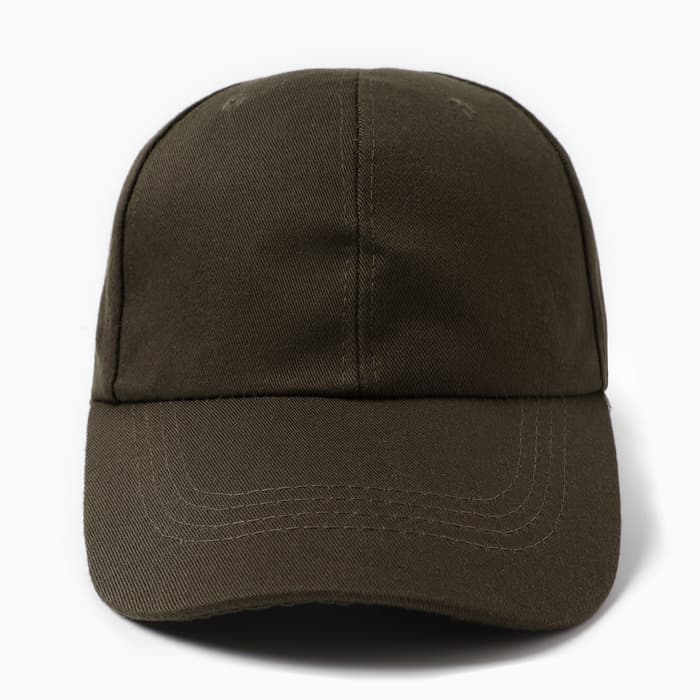 Кепка однотонная MINAKU на липучке, тёмно-зелёная, размер 52-54