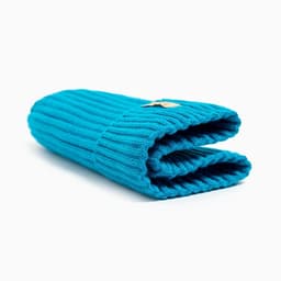 Шапка детская MINAKU: Cozy Winter с отворотом, бирюзовая, размер 52-56 (5-7 лет)