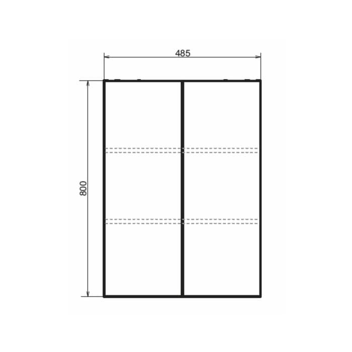 Шкаф подвесной COMFORTY «Порто – 50», 485×145×800 мм, цвет дуб дымчатый