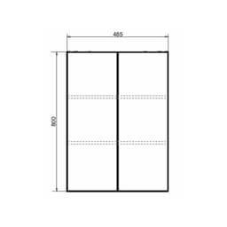 Шкаф подвесной COMFORTY «Порто – 50», 485×145×800 мм, цвет дуб дымчатый