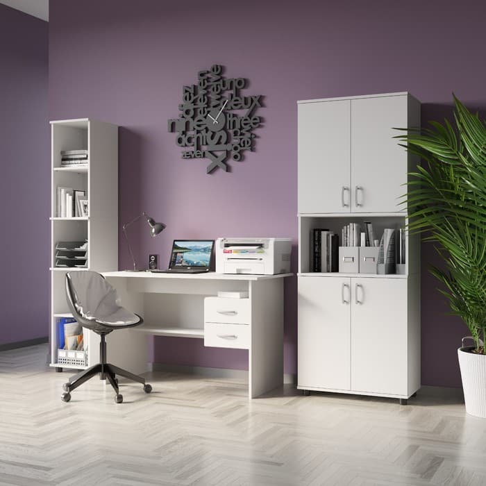 Стеллаж напольный «ШУ – 10», 342×372×1827 мм, цвет белый