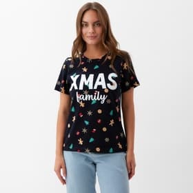 Футболка женская KAFTAN «Xmas family» размер 40-42, черный