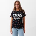 Футболка женская KAFTAN «Xmas family» размер 40-42, черный