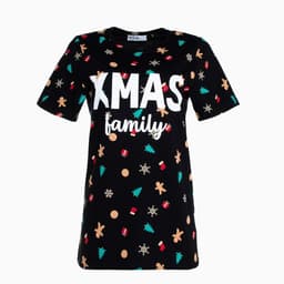 Футболка женская KAFTAN «Xmas family» размер 40-42, черный