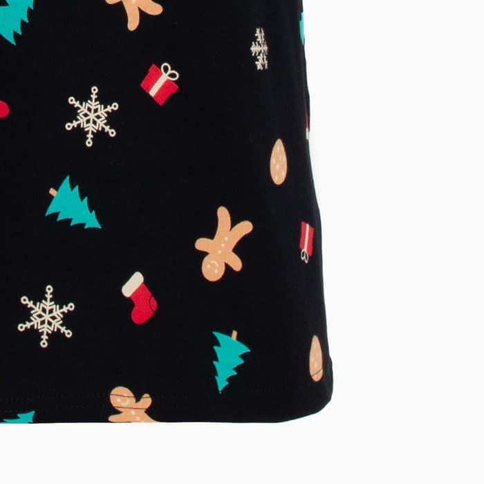 Футболка женская KAFTAN «Xmas family» размер 40-42, черный