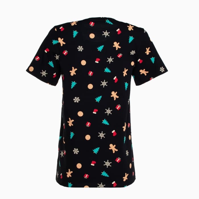 Футболка женская KAFTAN «Xmas family» размер 44-46, черный
