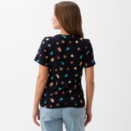 Футболка женская KAFTAN «Xmas family» размер 44-46, черный