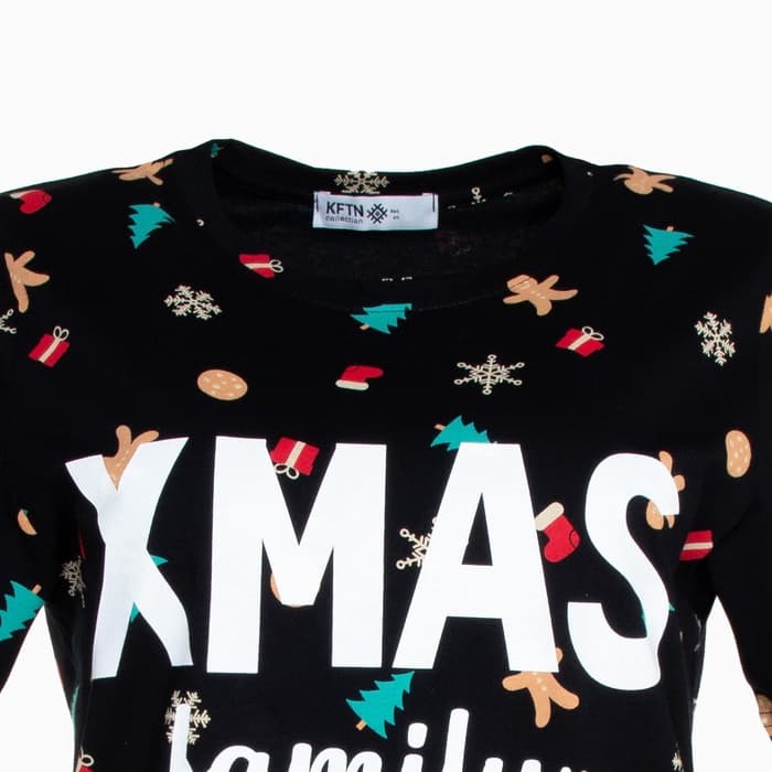 Футболка женская KAFTAN «Xmas family» размер 44-46, черный