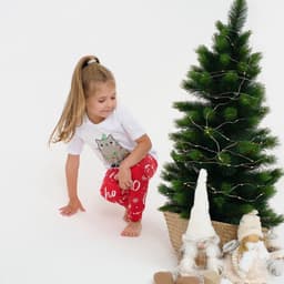 Пижама новогодняя детская: футболка, брюки, KAFTAN MEOWY XMAS, рост 98-104 см