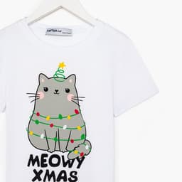 Пижама новогодняя детская KAFTAN «MEOWY XMAS» размер 32 (110-116 см)