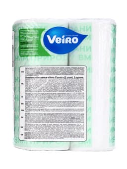 Полотенца бумажные Veiro Classic, белые, 2 слоя, 2 рулона