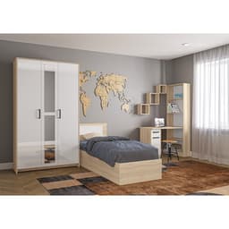 Стол письменный «Клик Мебель. СПЛ - 2», 1150×600×1828 мм, цвет дуб сонома/белый глянец